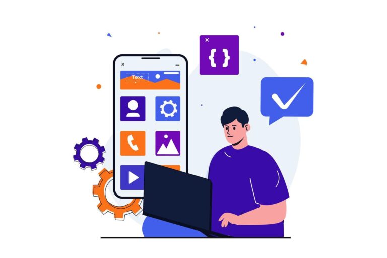 app-development-modern-flat-concept-for-web-banner-design-male-designer-works-on-laptop-develops-usability-program-interface-and-places-menu-buttons-illustration-with-isolated-people-scene-vector (1)