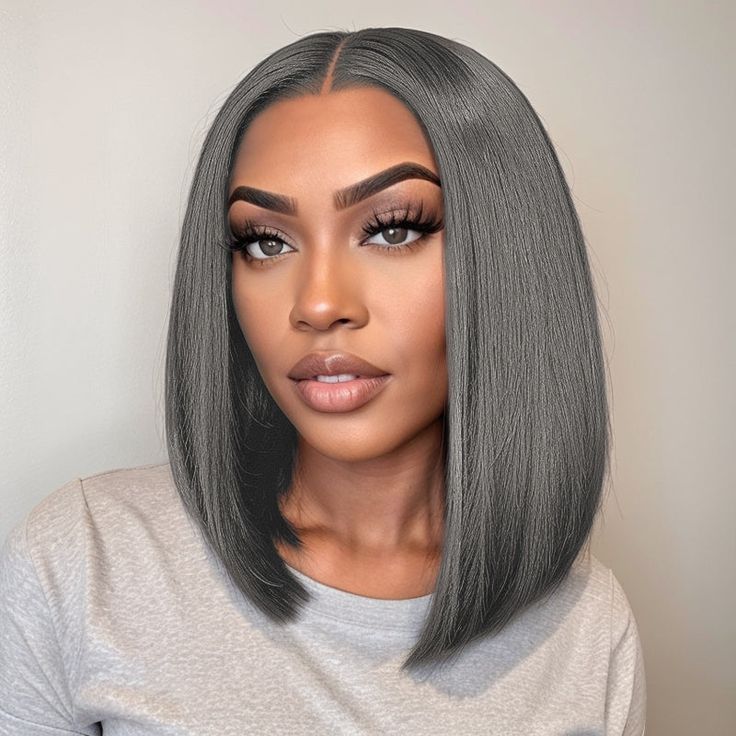 gray bob wig