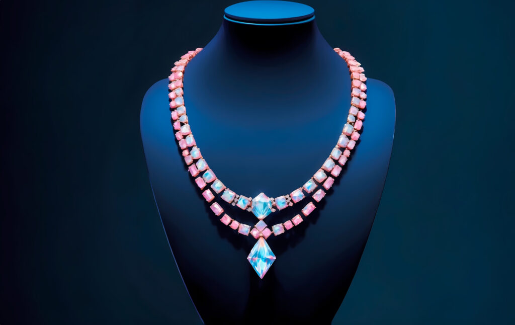 Pink Tourmaline Gold Necklace