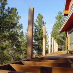 Wood deck framing construction