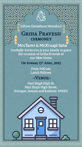 Crafty art griha parvesh template