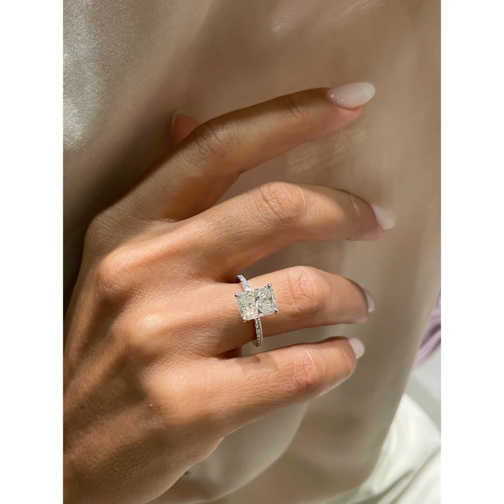 lab created diamond band