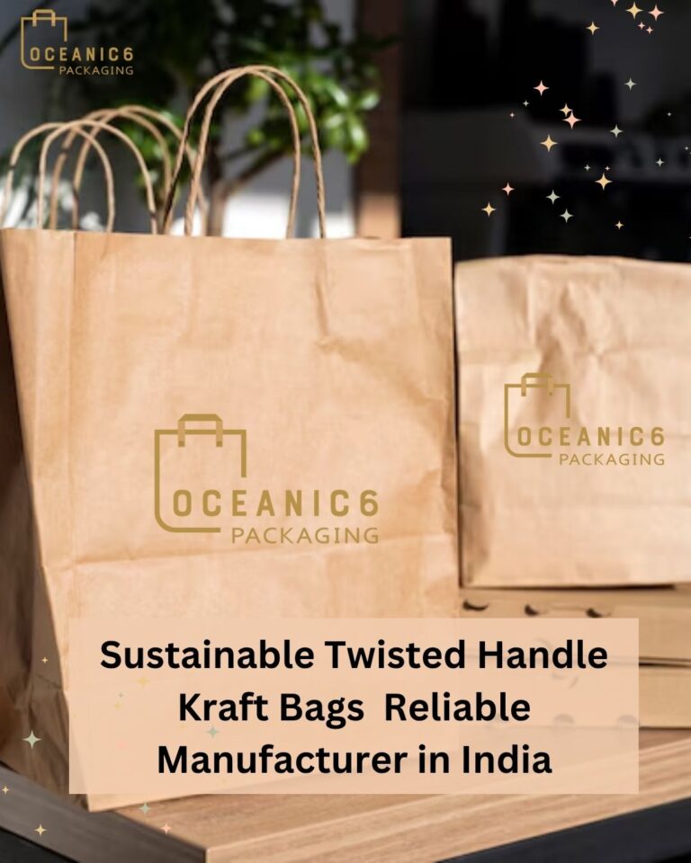 Sustainable Twisted Handle Kraft Bags Reliable Manufacturer in India