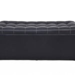 Black Ottoman Leather Chair