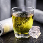 Portion of fresh Energy Drinks  close-up shot; selective focus