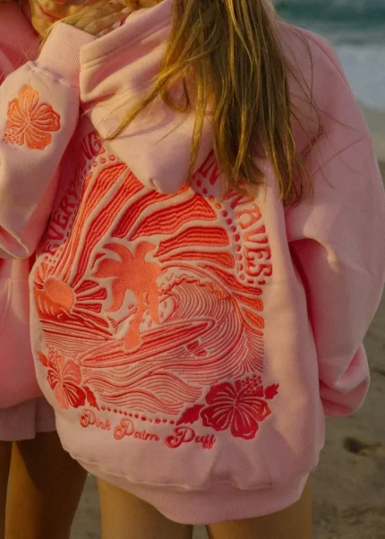 The Pink Palm Puff Hoodie: Cozy Meets Chic