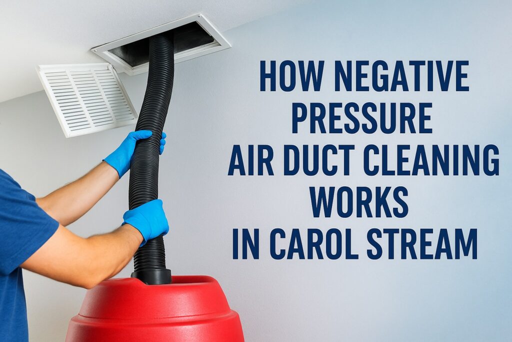 How Negative Pressure Air Duct Cleaning Works in Carol Stream