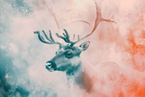 What Techniques Shape the Magic Behind Watercolor Reindeer?