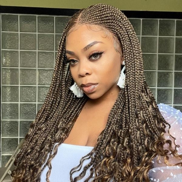 Fully Braided Lace Front Wigs for Queens
