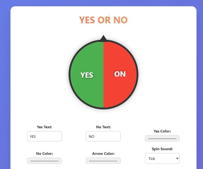 Yes or No Decide Wheel
