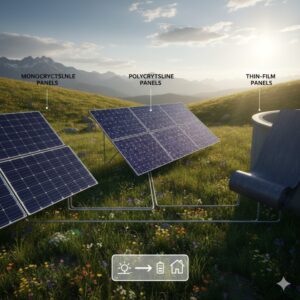 different types of solar panels