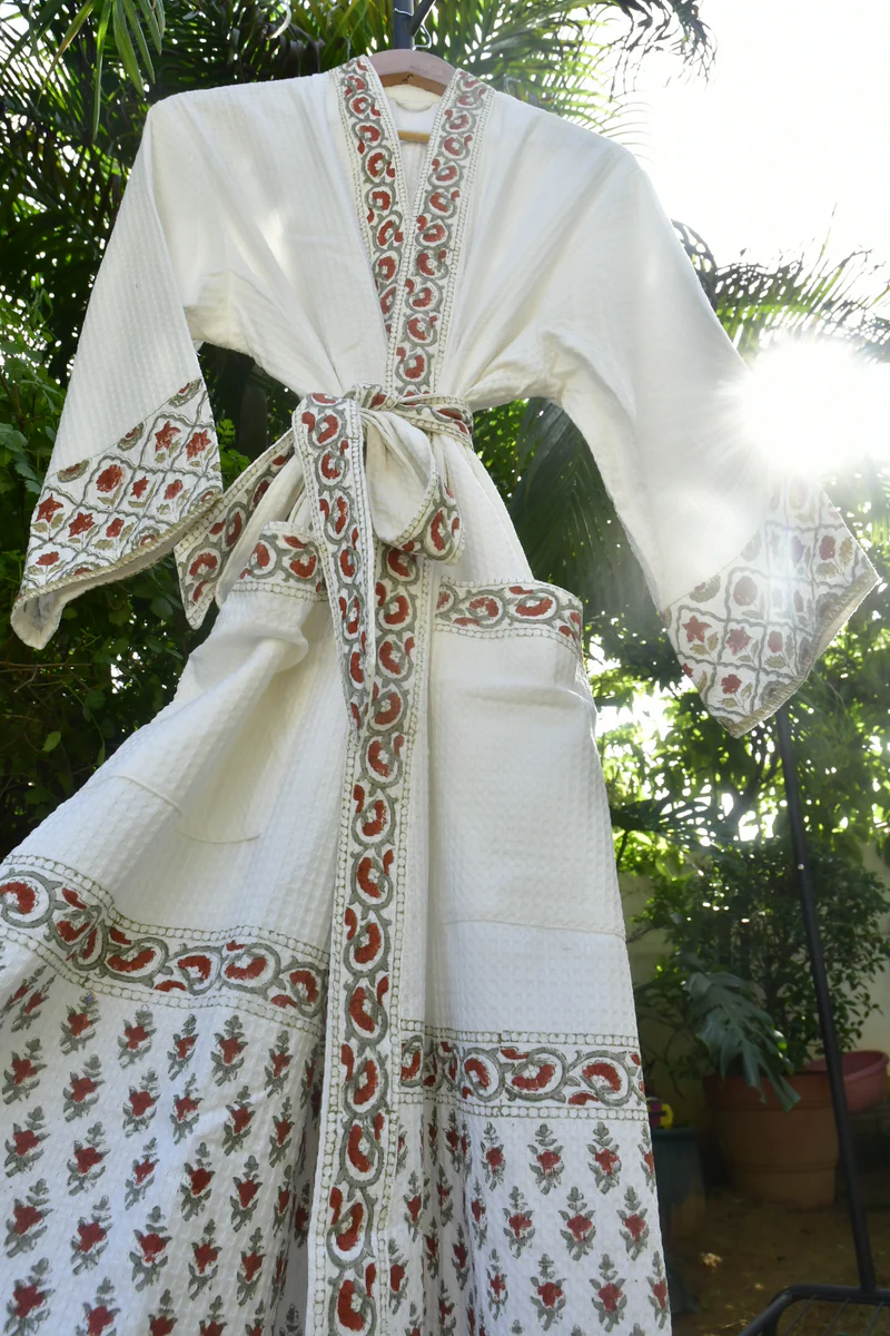 Waffle Cotton Bathrobe