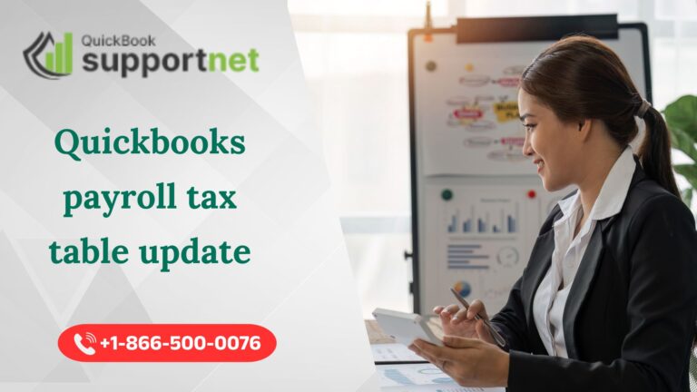 Quickbooks payroll tax table update