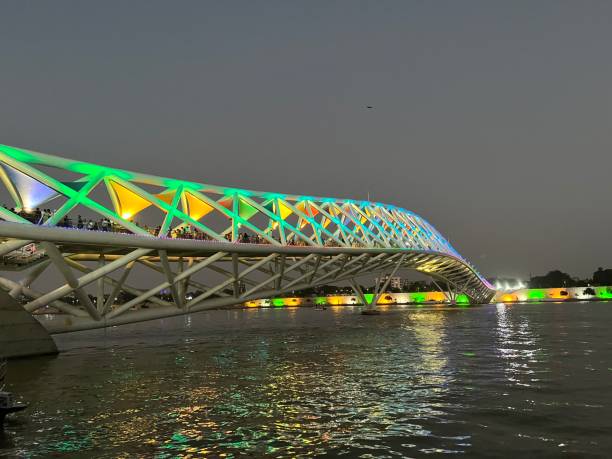 The newly inaugurated Atal Bridge at the Sabarmati Riverfront