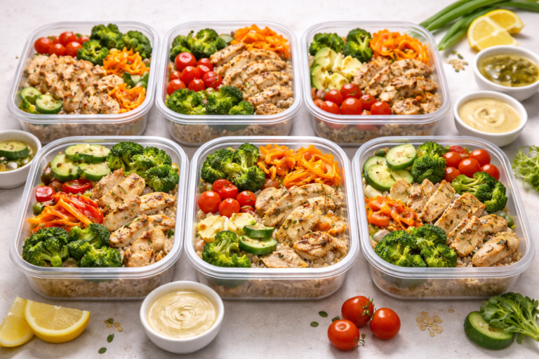 Balanced Chicken Meal Prep Bowls with Veggies Recipe