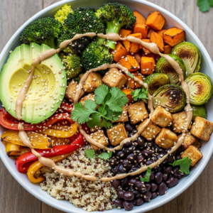 High-Protein Buddha Bowl with Roasted Veggies Recipe