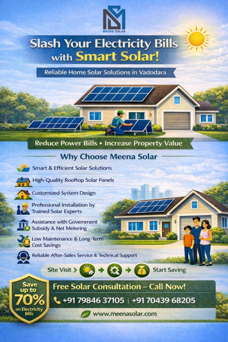 Home Solar Installation Services in Vadodara Meena Solar