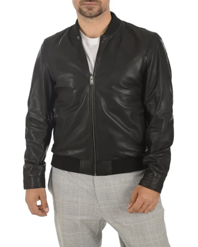 Premium Jackets | Black Slim Fit Leather Jacket & Leather Blazer – Elite Jacket