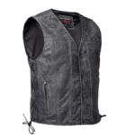 men premium leather vest