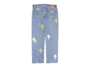 Levi's Chrome Hearts Jeans​ Blue Green White