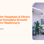 Local SEO for hospitals and clinics in 2026 growth blueprint banner with modern hospital operating room and healthcare professional at work