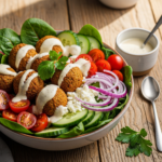 Mediterranean Falafel Bowl With Garlic Sauce
