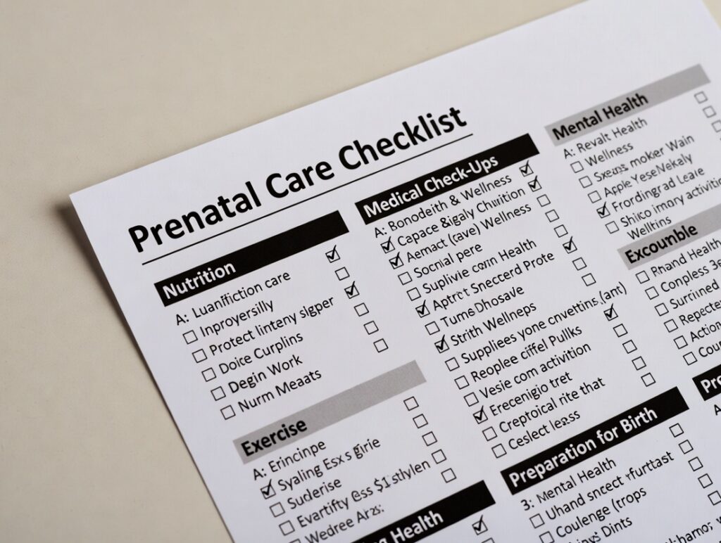 Prenatal Care Checklist for Expectant Mothers