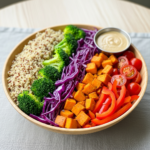Rainbow Buddha Bowl Meal Prep with Tahini Dressing