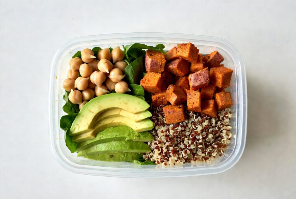 Sweet Potato & Chickpea Buddha Bowl Meal Prep