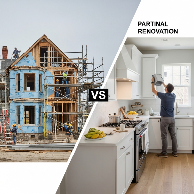 Whole house renovation vs partial renovation