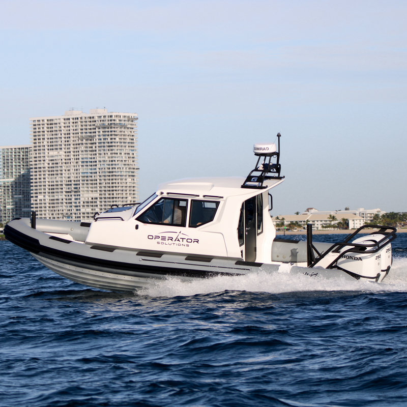 inflatable boat with cabin