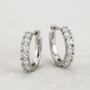 diamond hoop earrings