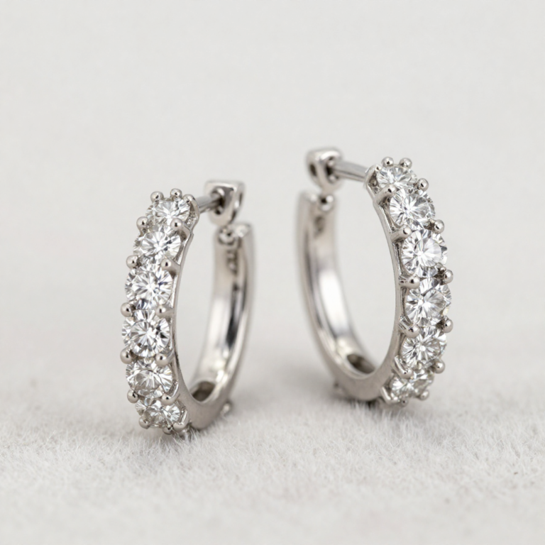 diamond hoop earrings