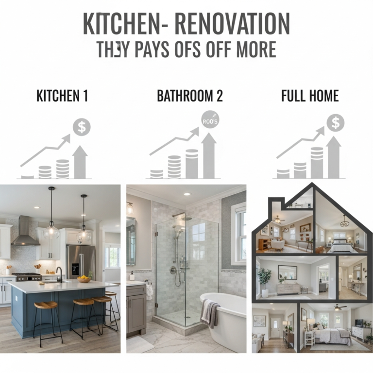 Kitchen vs Bathroom vs Full Home Renovation: Which Pays Off More