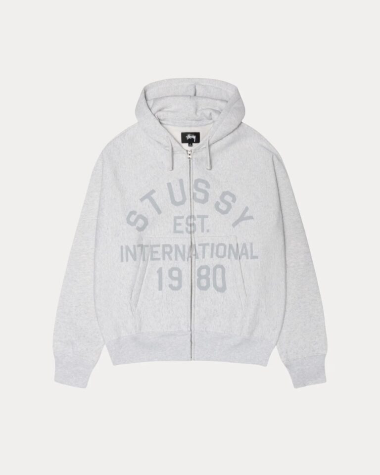 Stussy Established Zip Hoodie Ash Heather