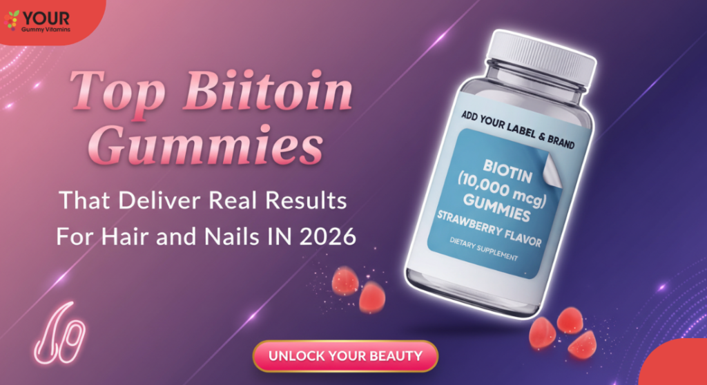 Biotin gummies strawberry watermelon bottle 2026