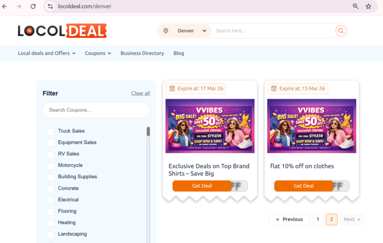 Post a Store Coupon in Denver