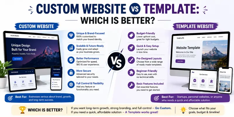 Custom Website vs Template