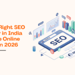 SEO company in India driving online growth in 2026 with search optimization, analytics dashboards, and digital marketing strategy illustration.
