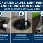 Backwater Valves, Sump Pumps, and Foundation Drains What Each One Actually Does