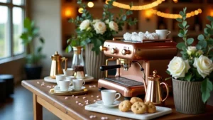 Wedding coffee cart