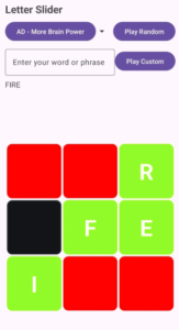Letter Slider Puzzle Word Game