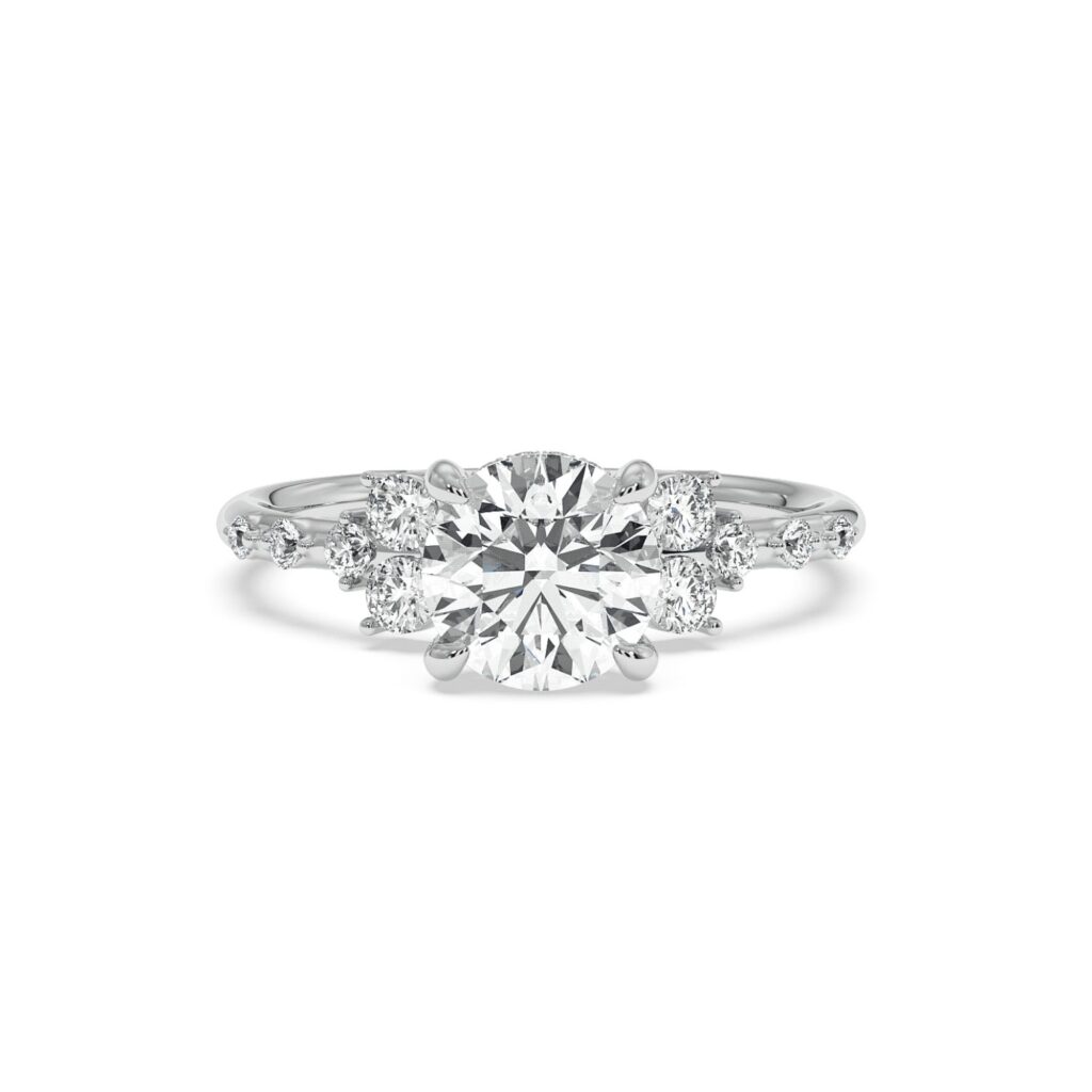 hidden halo style engagement rings