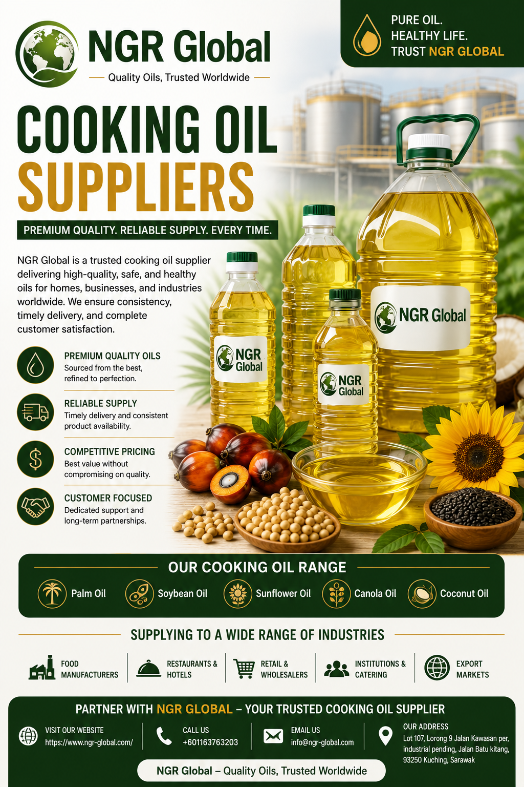 cooking oil suppliers ngr