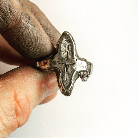 men's large cross ring