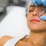 Extreme,Closeup,Indoor,Shot,Showing,Lip,Filler,Procedure,At,Spa