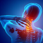 3d Illustration of men Feeling the Neck Pain