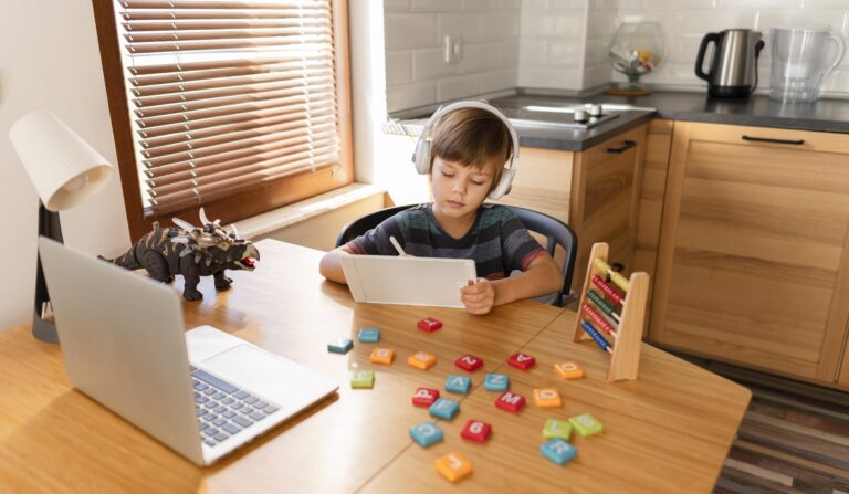 long-shot-child-attending-virtual-school-courses