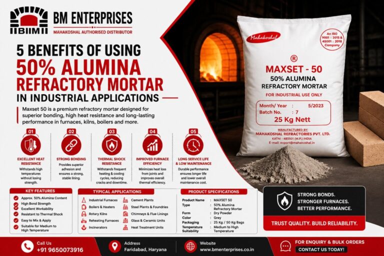 5-Benefits-of-Using-50-Alumina-Refractory-Mortar-in-Industrial-Applications