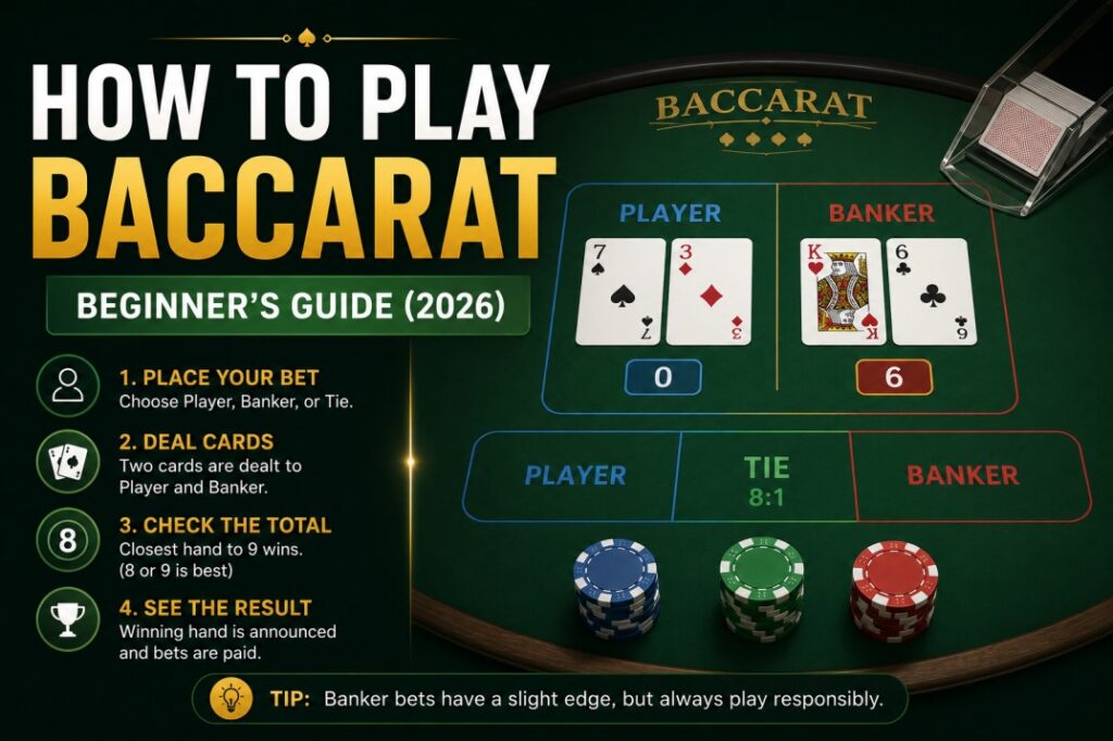 How to Play Baccarat: Beginner's Guide (2026)
